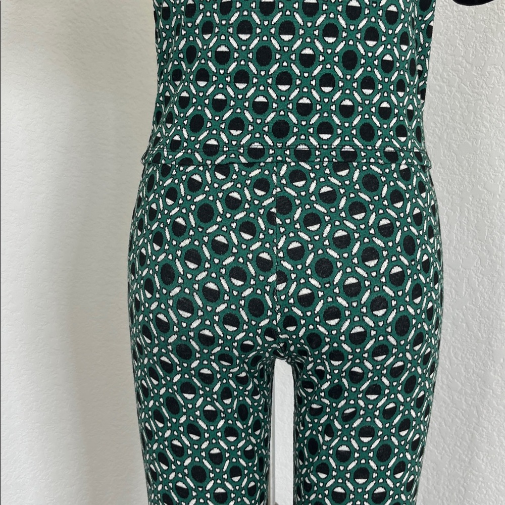 Zara Jacquard Geometric Print 70s Trousers Set Knit Top Outfit - Picture 8 of 11